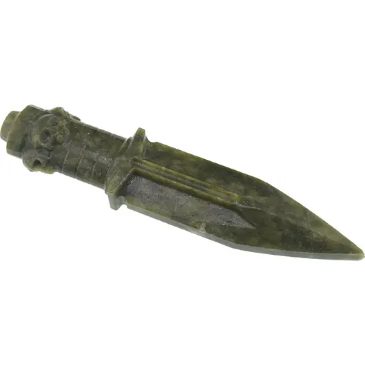 Pumnal ritual din cristal natural Jad verde, 15cm