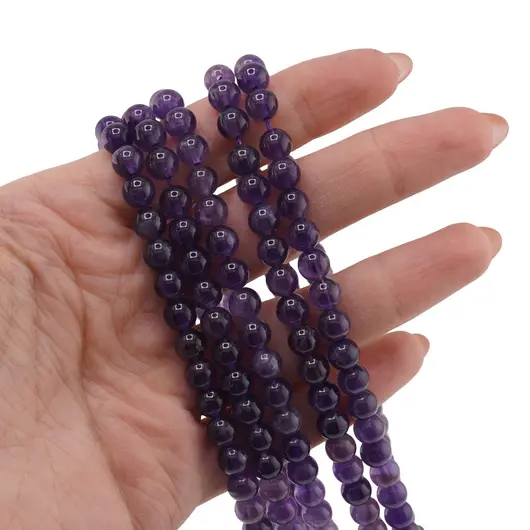Sirag Ametist sfere 6mm, 39cm, imagine 2