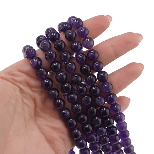 Sirag Ametist sfere 8mm, 39cm, imagine 2