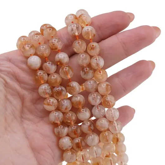 Sirag Citrin sfere 8mm, 38cm, imagine 2