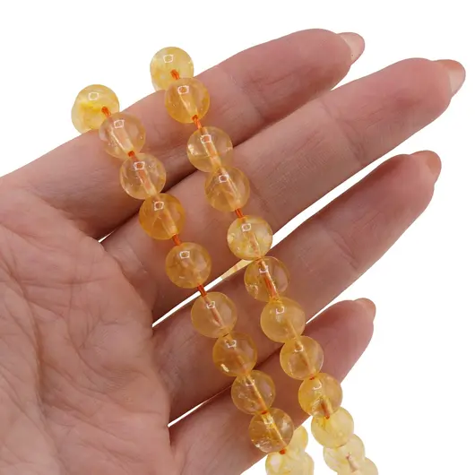Sirag Citrin sfere 8mm, 39cm, imagine 2