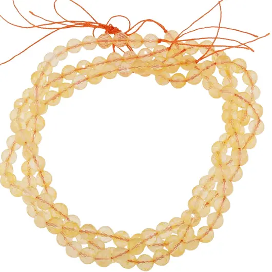 Sirag Citrin sfere fatetate 8mm, 39cm