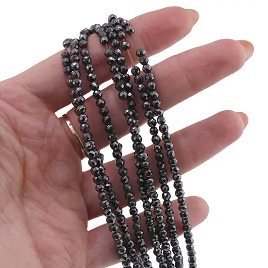 Sirag Hematit sfere fatetate 3mm, 38cm, imagine 2