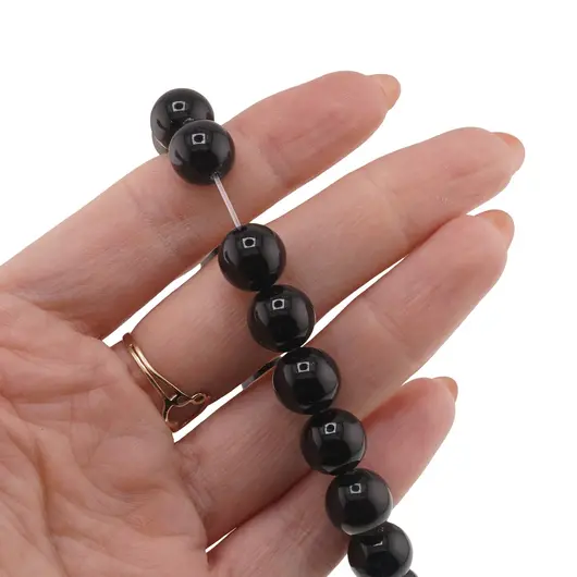 Sirag Obsidian auriu sfere 10mm, 38cm, imagine 2