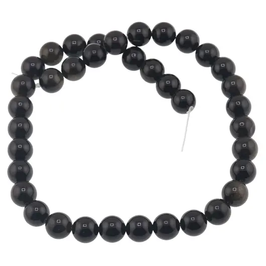 Sirag Obsidian auriu sfere 10mm, 38cm