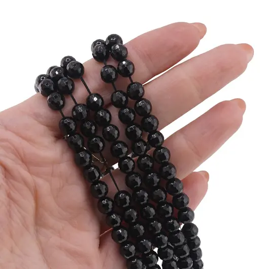 Sirag Onix sfere fatetate 6mm, 38cm, imagine 2