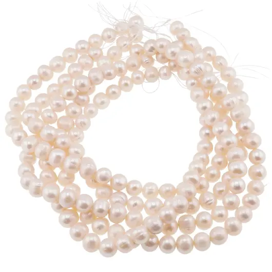 Sirag perle de cultura albe rotunde 10mm, 38cm