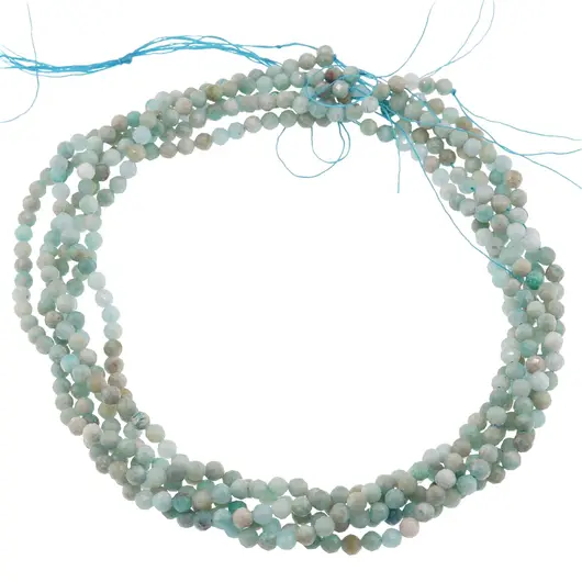 Sirag Amazonit sfere fatetate 4mm, 38cm