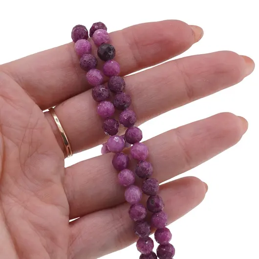 Sirag Rubin sfere fatetate 6mm, 38cm, imagine 2