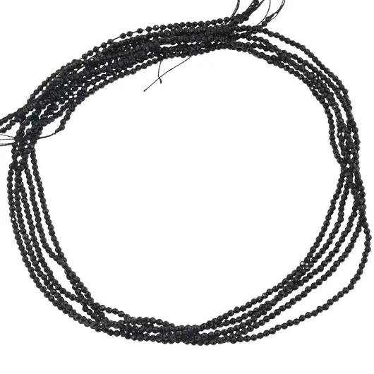 Sirag Trumalina negra sfere microfatetate 2mm, 39cm