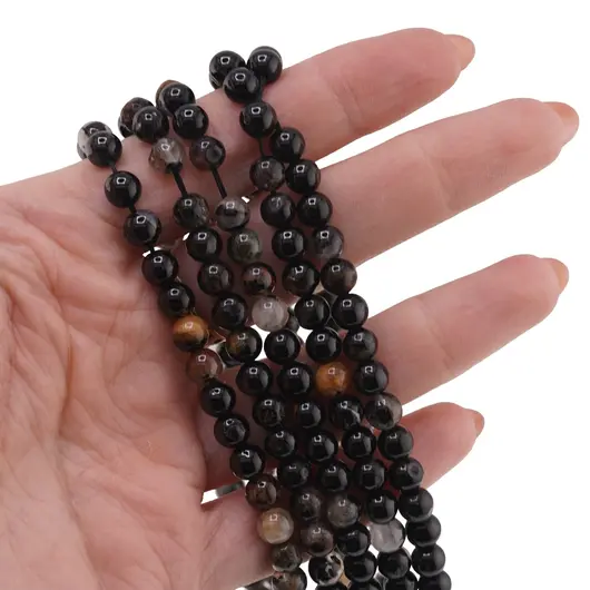 Sirag Turmalina sfere 5mm, 38cm, imagine 2