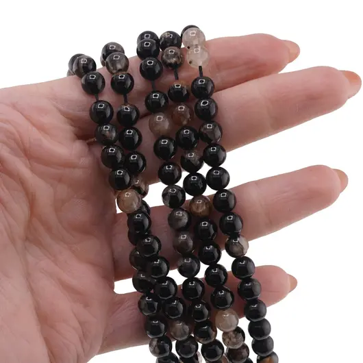 Sirag Turmalina sfere 6mm, 39cm, imagine 2