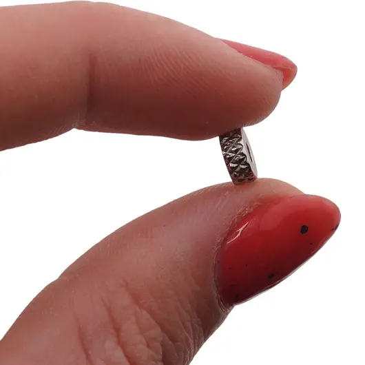Accesorii din inox - bumbi distantieri rotunzi plati pentru bijuterii, 6mm, imagine 2