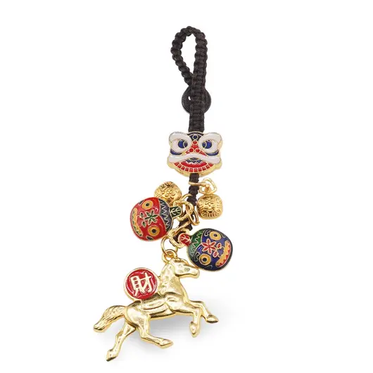 Amuleta feng shui cu simbouri pentru protectie si abundenta cu simbolul Cal