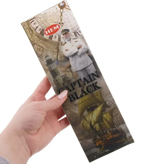 Betisoare parfumate HEM Captain Black, 20g, imagine 2