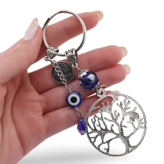 Breloc feng shui Copacul vietii si ochi protector, imagine 2