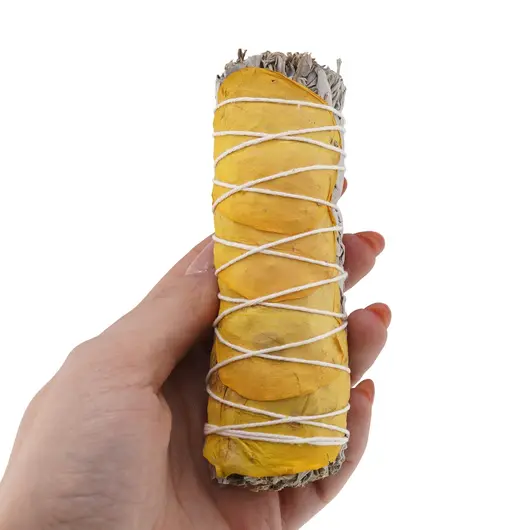 Buchet Salvie Alba cu petale galbene - 10cm, imagine 3