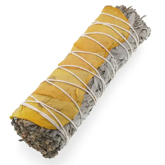 Buchet Salvie Alba cu petale galbene - 10cm