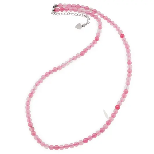 Colier Cuart roz tratat sfere 4mm