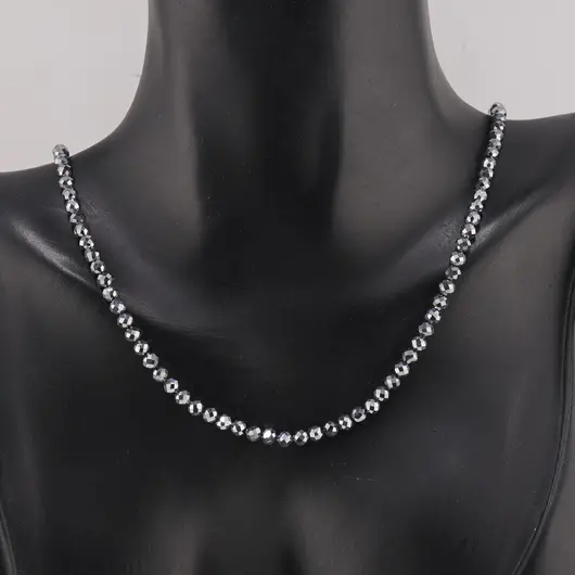 Colier Hematit sfere fatetate 3mm, imagine 2