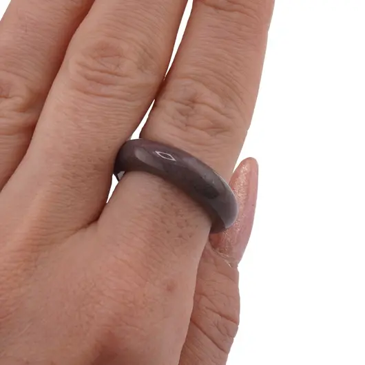 Inel circular din Agat indian, 17-19mm, imagine 3