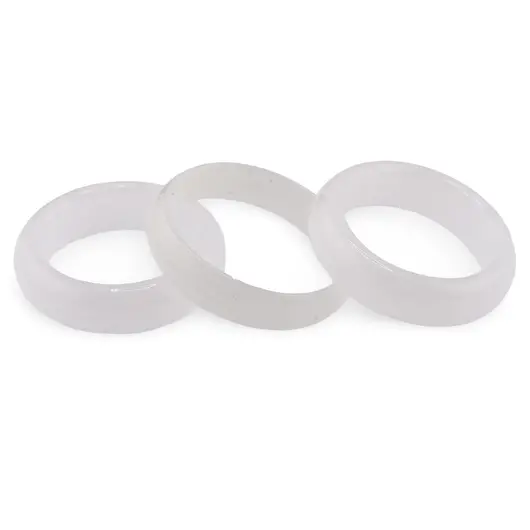 Inel circular din Cuart alb, 17-19mm