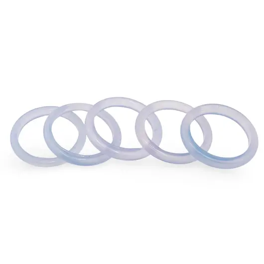 Inel circular subtire din Agat mov deschis, 17-19mm