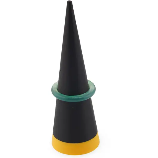 Inel circular subtire din Agat verde, 17-19mm, imagine 2