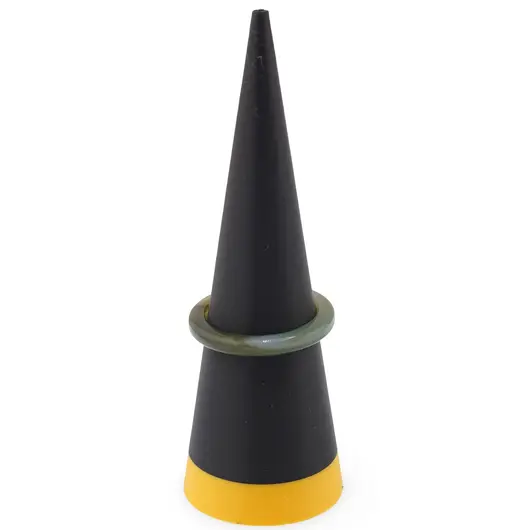 Inel circular subtire din Agat vernil, 17-19mm, imagine 2