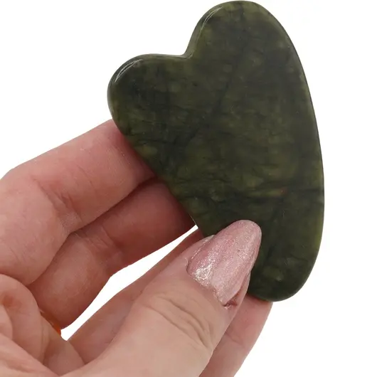 Piatra Gua Sha din Jad pentru masaj - 7cm, imagine 5