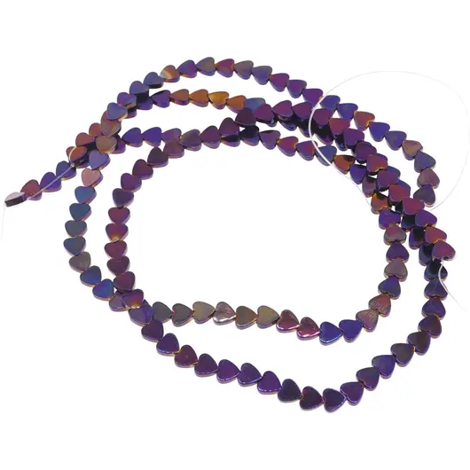 Sirag Hematit mov inima 6mm, 40cm