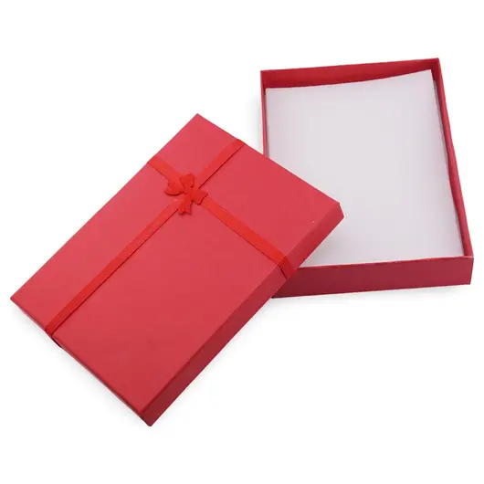 Cutie pentru cadou dreptunghiulara rosie, mare - 16x12cm, imagine 2