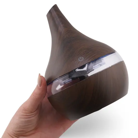 Mini difuzor ultrasonic - 300ml, maro, imagine 3