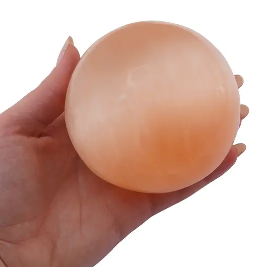 Sfera din Selenit orange, 7-8cm, imagine 3