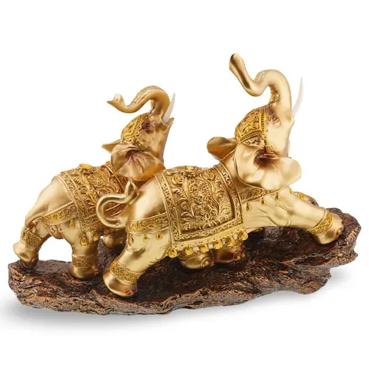 Statueta feng shui Familie de Elefanti, 28cm, imagine 3