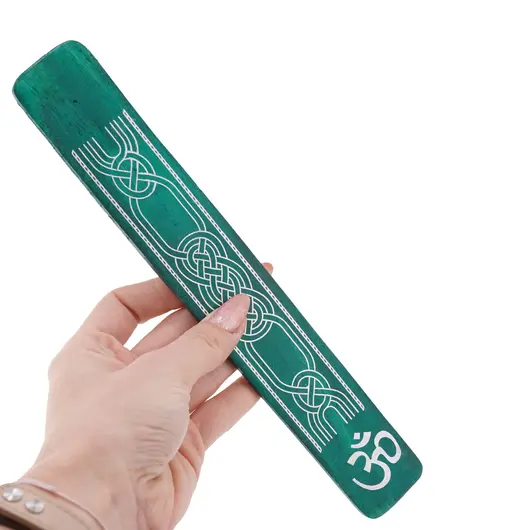 Suport ardere betisoare parfumate, verde, OM, imagine 3