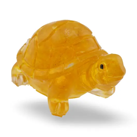 Broscuta din rasina cu spartura Citrin, 5cm