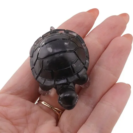 Broscuta din rasina cu spartura Cuart fumuriu, 5cm, imagine 3