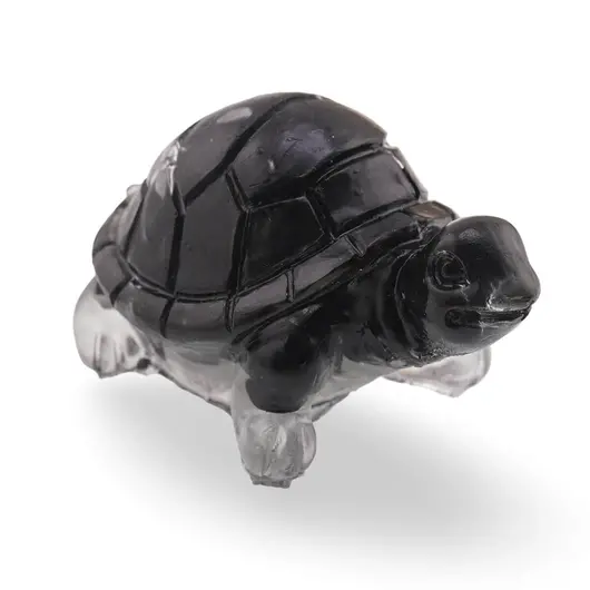 Broscuta din rasina cu spartura Cuart fumuriu, 5cm