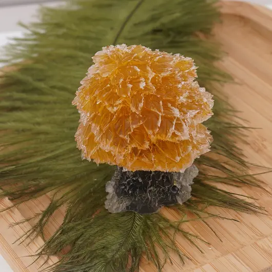 Copac din rasina cu spartura Citrin, 5cm, imagine 2