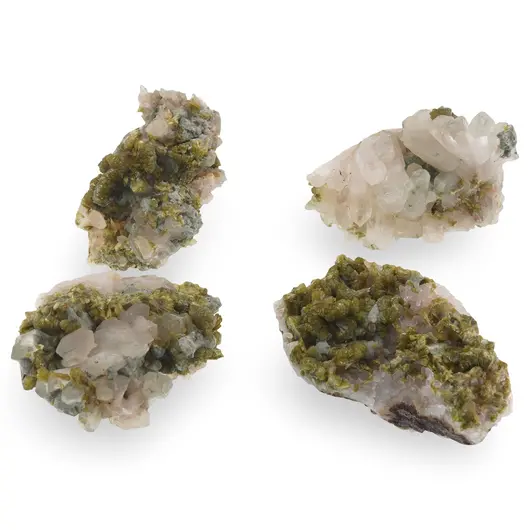 Epidot verde cu cristale de Cuart, 40-70g, imagine 2