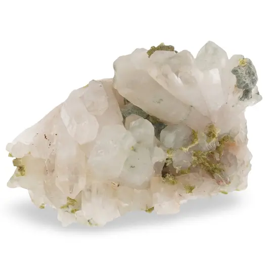 Epidot verde cu cristale de Cuart, 40-70g, imagine 5