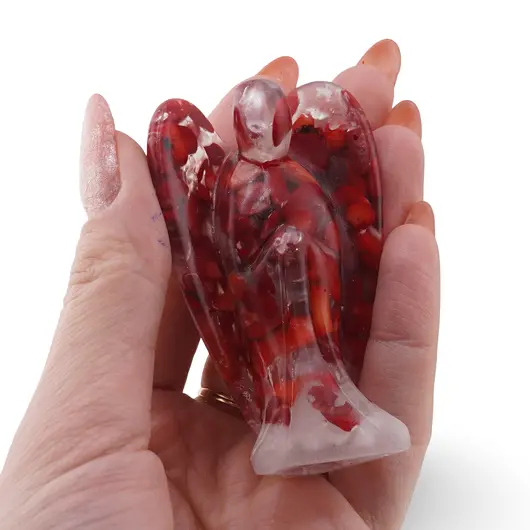 Inger din rasina cu spartura Coral rosu, 68mm, imagine 3