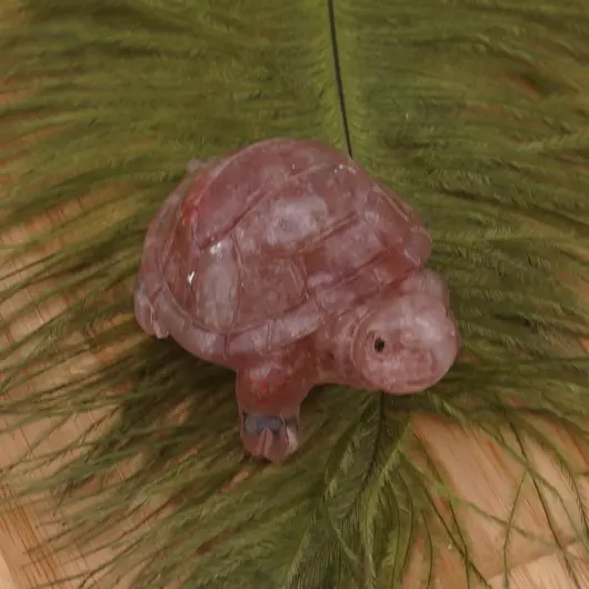 Broscuta din rasina cu spartura Aventurin rosu, 5cm, imagine 2