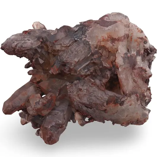 Cuart rosu brut cristal unicat, C5, imagine 3