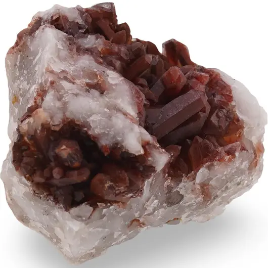 Cuart rosu brut cristal unicat, C6, imagine 2