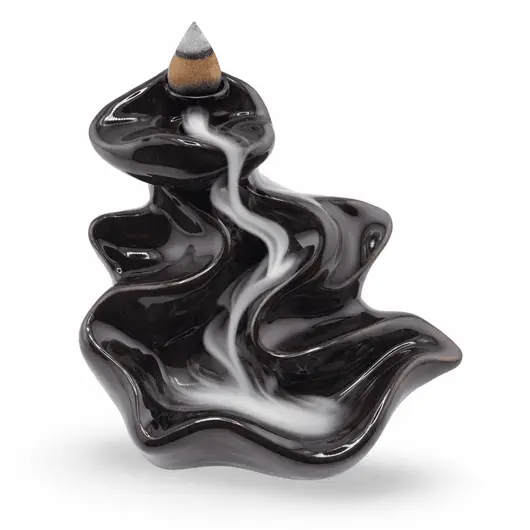 Suport ardere conuri parfumate cascada - backflow, model spirala, 11cm, imagine 3