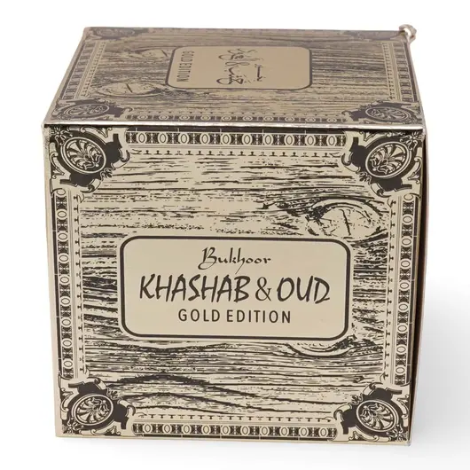 Bakhoor Khashab Oud Gold Edition (tamaie araba) pentru ardere, cu oud, rasini si uleiuri parfumate