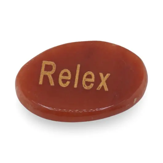 Cristal slefuit Calcit Orange cu afirmatie gravata - Relax