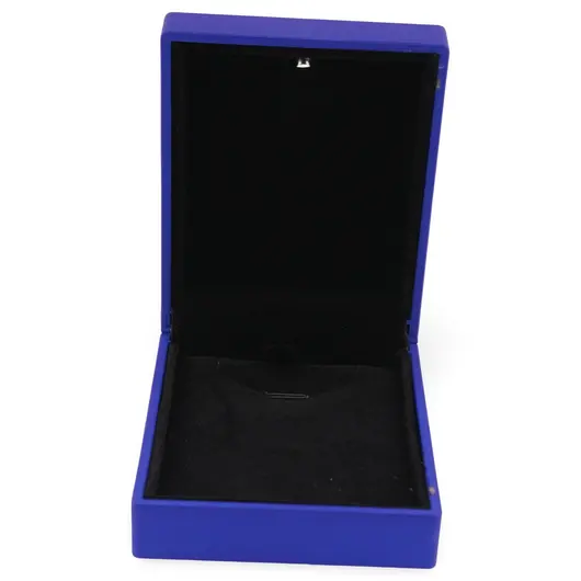 Cutie premium pentru bijuterii cu LED dreptunghiulara, albastra - 9cm, imagine 3